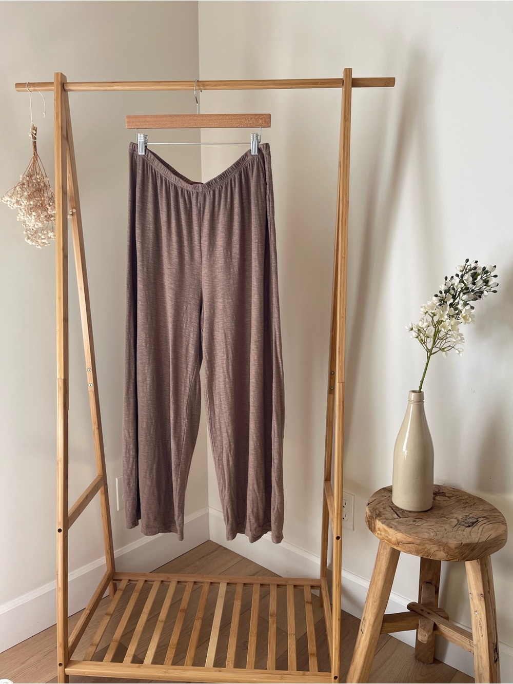 Cotton Linen blend Wide Leg Pant ~ Cut Loose